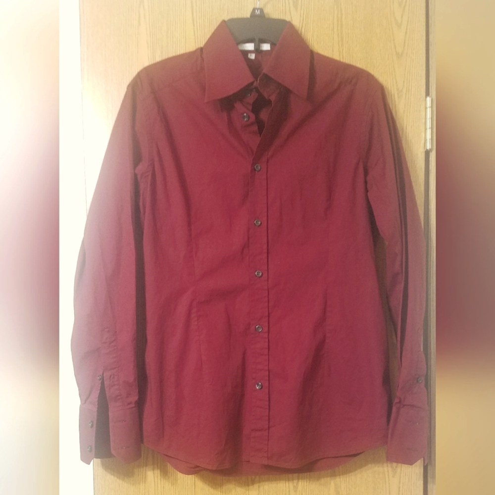Daniele Alessandrini Burgundy Shirt Large